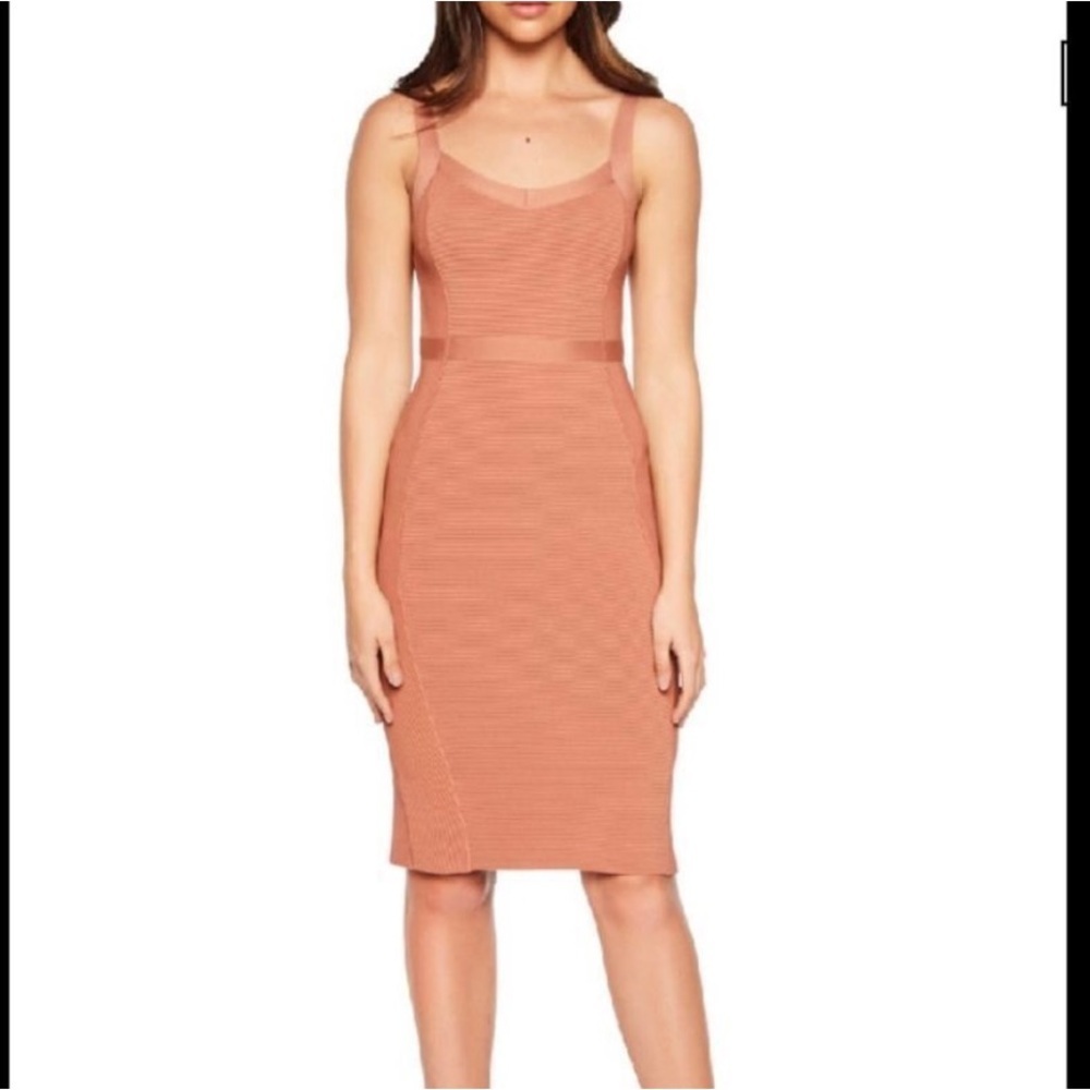 Bardot Katy Knit Dress Chestnut Tan Medium 8